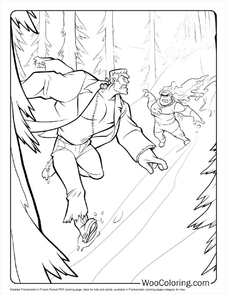 100  Frankenstein coloring pages  Free PDF To Print  - 54