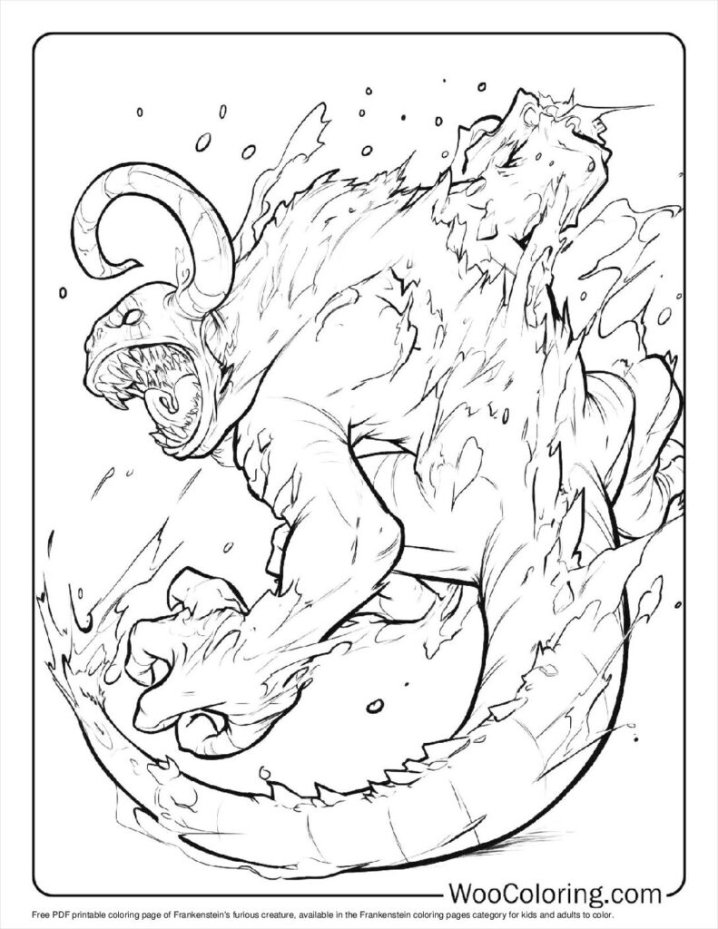 100  Frankenstein coloring pages  Free PDF To Print  - 16