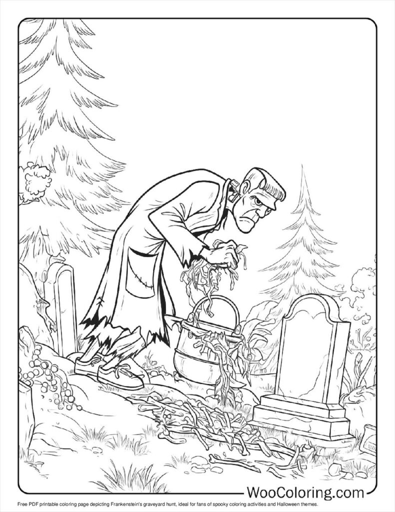 100  Frankenstein coloring pages  Free PDF To Print  - 9