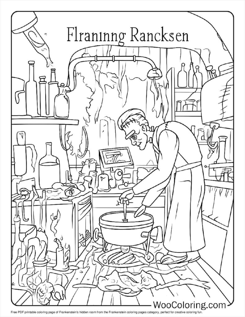 100  Frankenstein coloring pages  Free PDF To Print  - 87