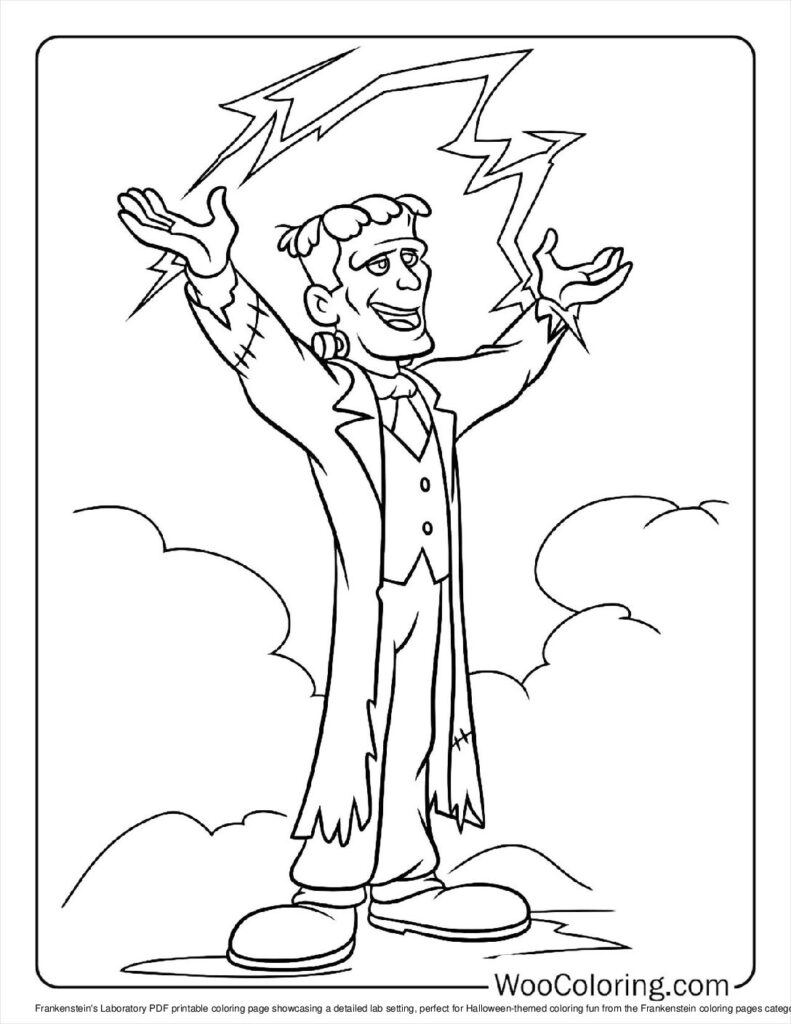 100  Frankenstein coloring pages  Free PDF To Print  - 40
