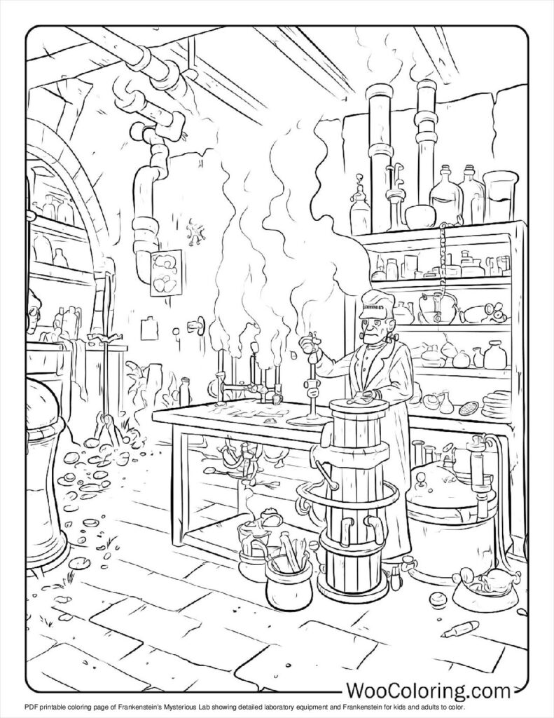 100  Frankenstein coloring pages  Free PDF To Print  - 41