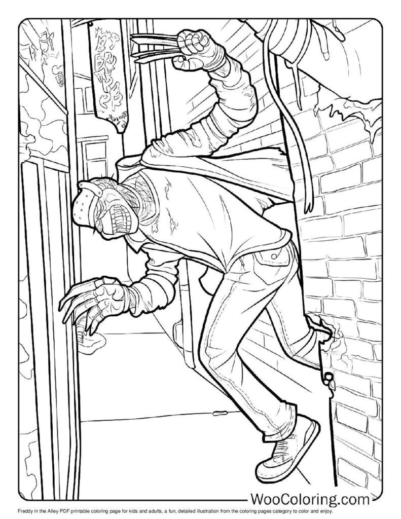 100 Horror coloring pages Free PDF To Print - 87