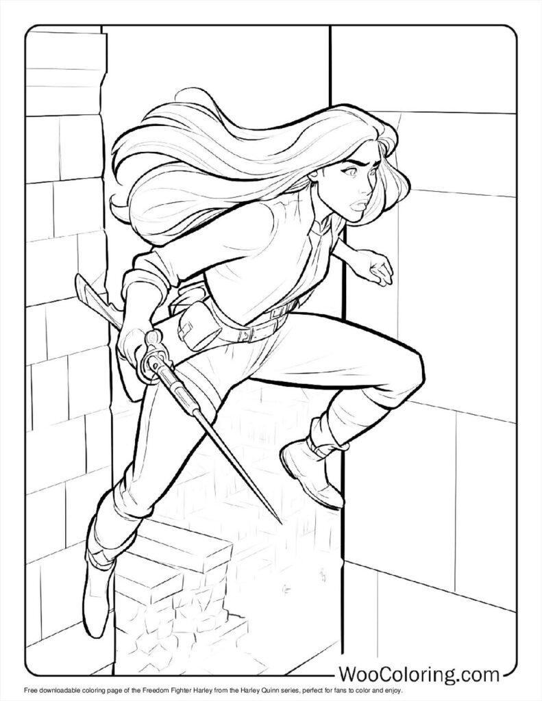 Freedom Fighter Harley Coloring Page For Kids