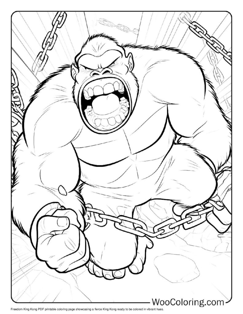 100  King Kong coloring pages  Free PDF To Print  - 95
