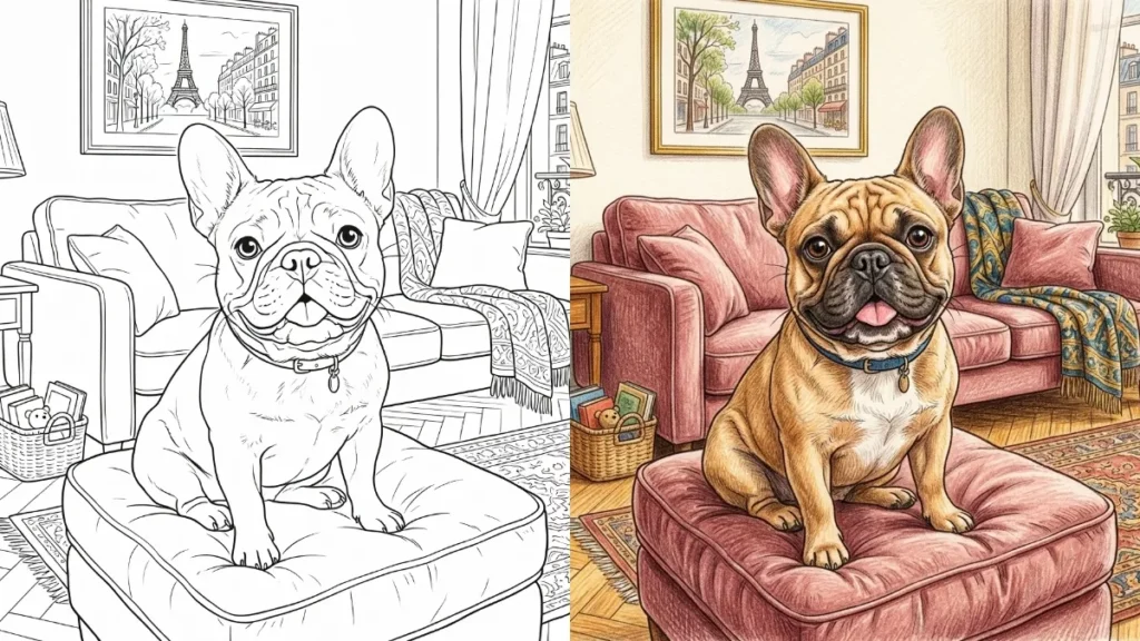 French Bulldog Coloring Pages