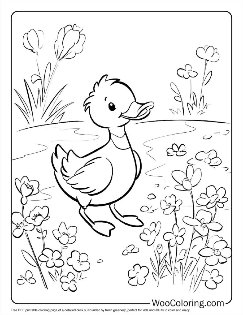 100  Duck coloring pages  Free PDF To Print  - 31
