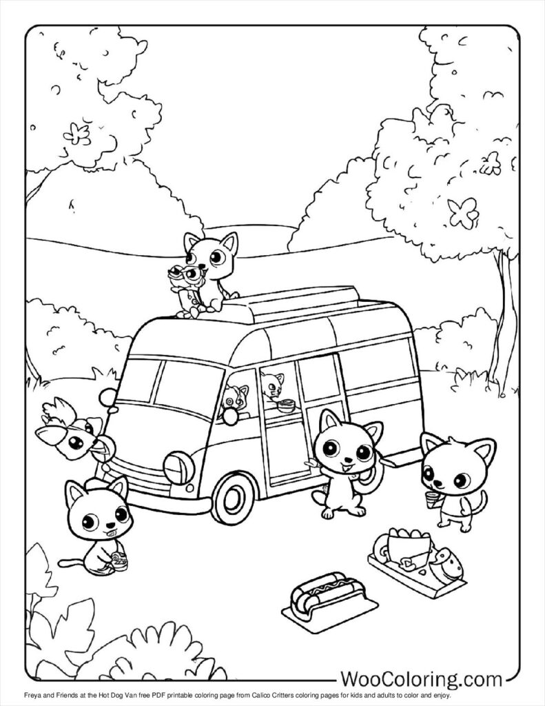 100  Calico Critters coloring pages  Free PDF To Print  - 98