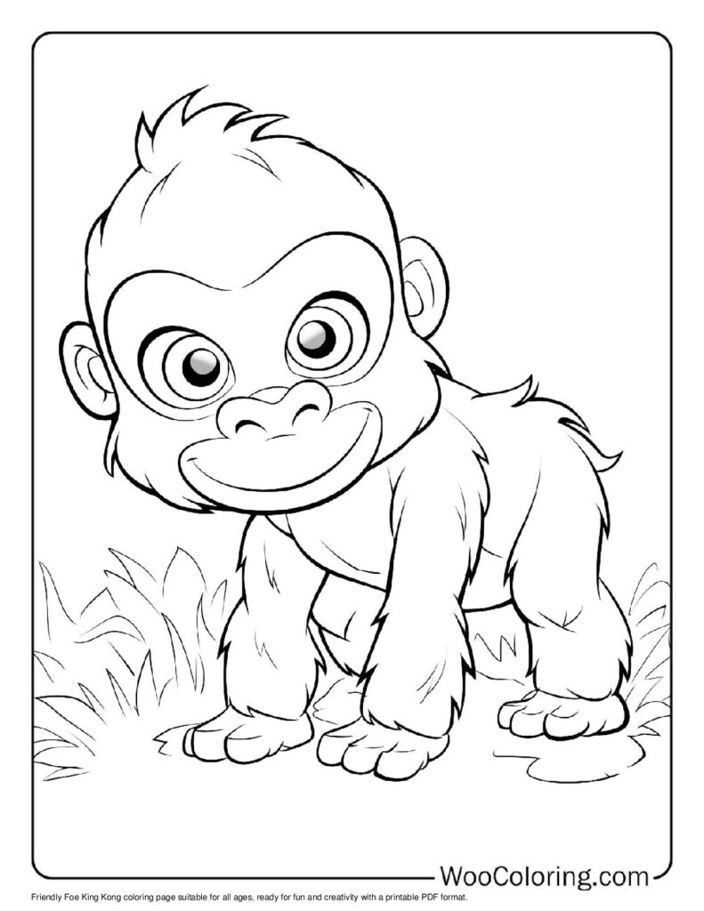 100  King Kong coloring pages  Free PDF To Print  - 6