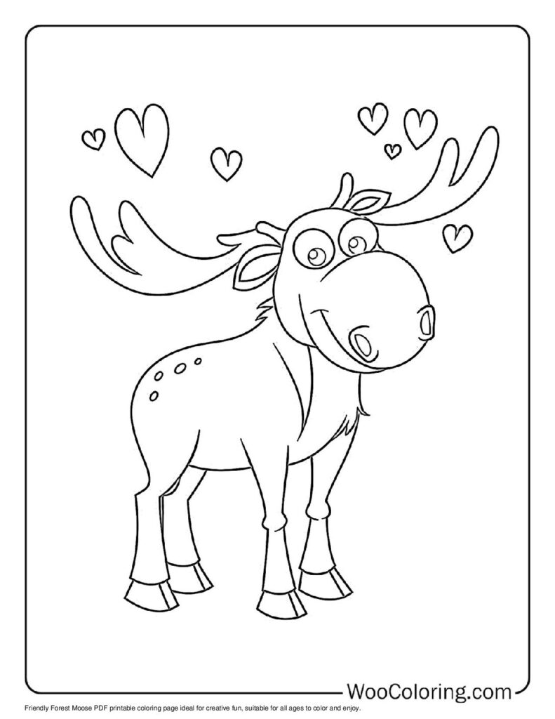 100  Moose coloring pages  Free PDF To Print  - 86