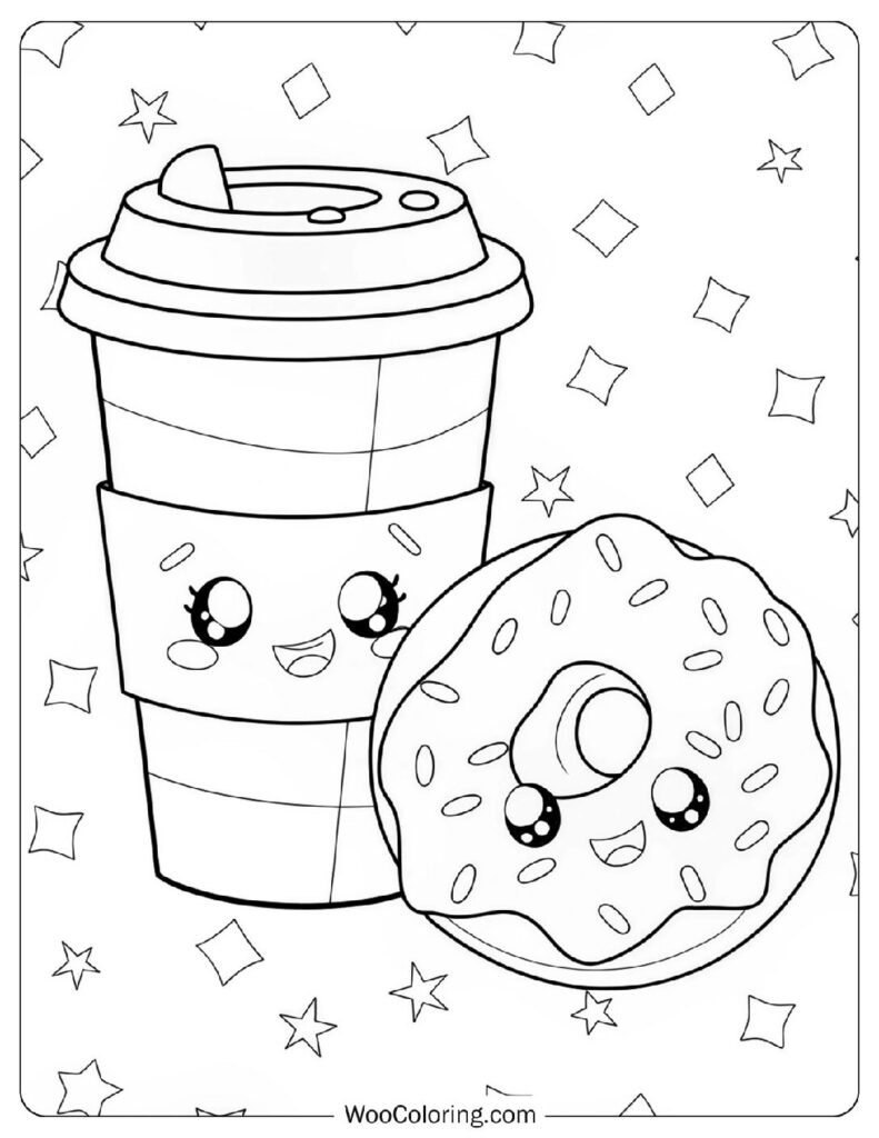 26 Donut Coloring Pages  Free PDF To Print  - 32