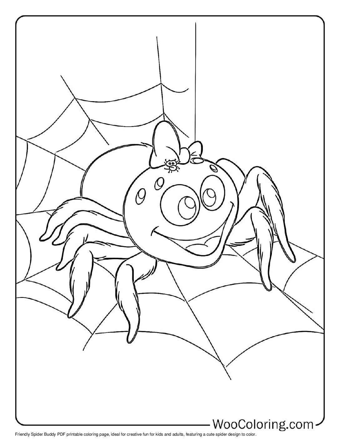 100+ Spider coloring pages (Free PDF To Print) | Woo Coloring