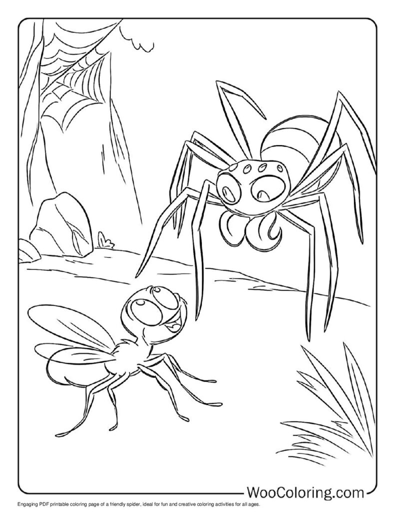100  Spider coloring pages  Free PDF To Print  - 93