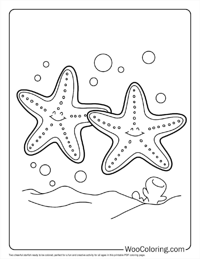 100  Starfish coloring pages  Free PDF To Print  - 94