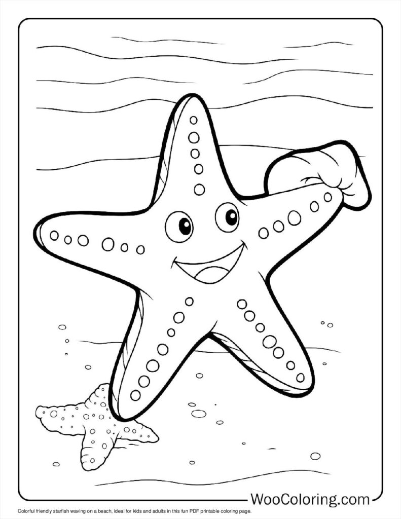 100  Starfish coloring pages  Free PDF To Print  - 63