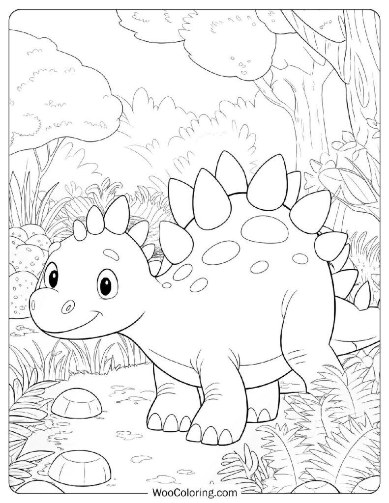 Friendly Stegosaurus in the Wild