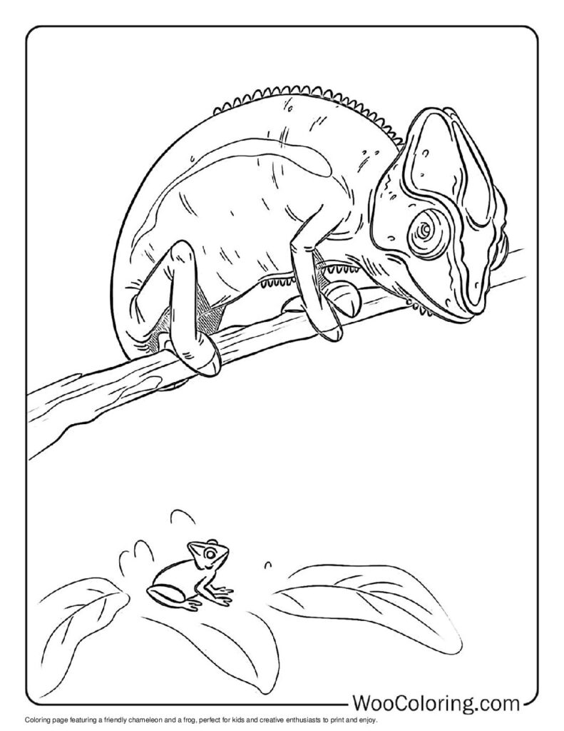100  Chameleon coloring pages  Free PDF To Print  - 91