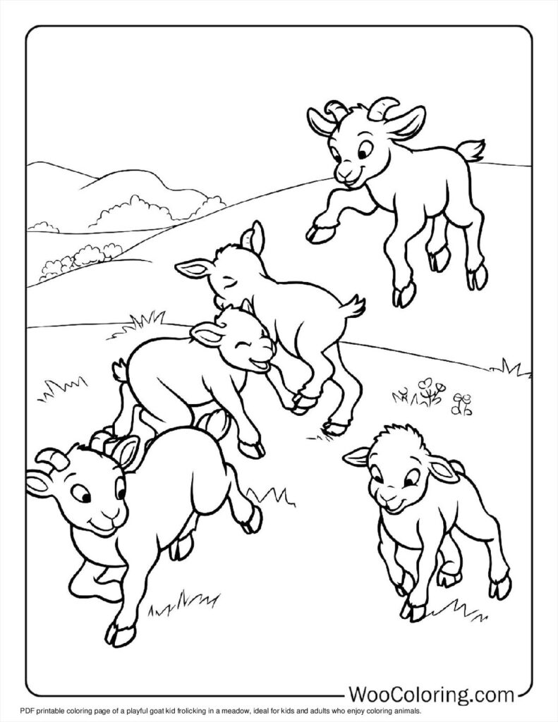 100  Goat coloring pages  Free PDF To Print  - 11