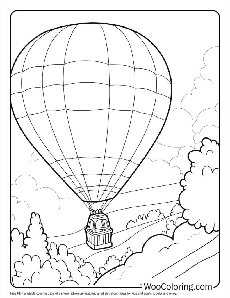100  Hot Air Balloon coloring pages  Free PDF To Print  - 95