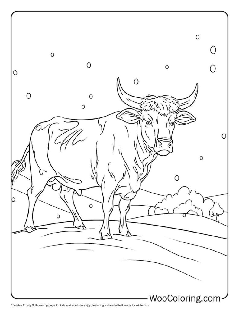 100  Bull coloring pages  Free PDF To Print  - 90
