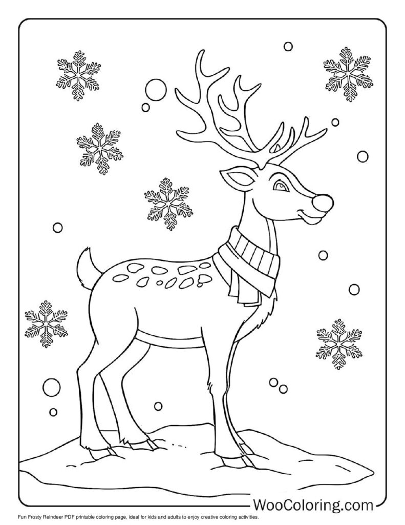 100  Reindeer coloring pages  Free PDF To Print  - 23