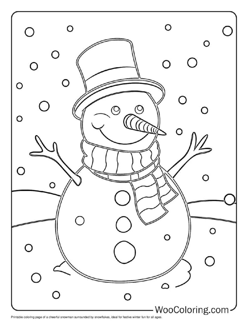 100  Snowman coloring pages  Free PDF To Print  - 86