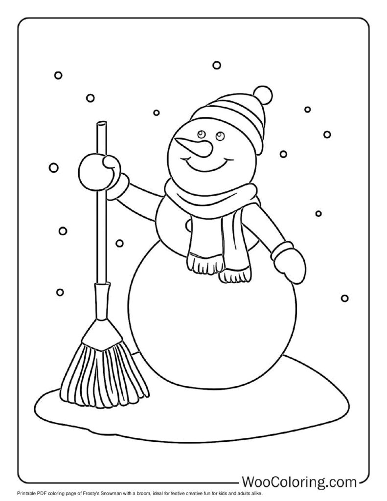 100  Snowman coloring pages  Free PDF To Print  - 24