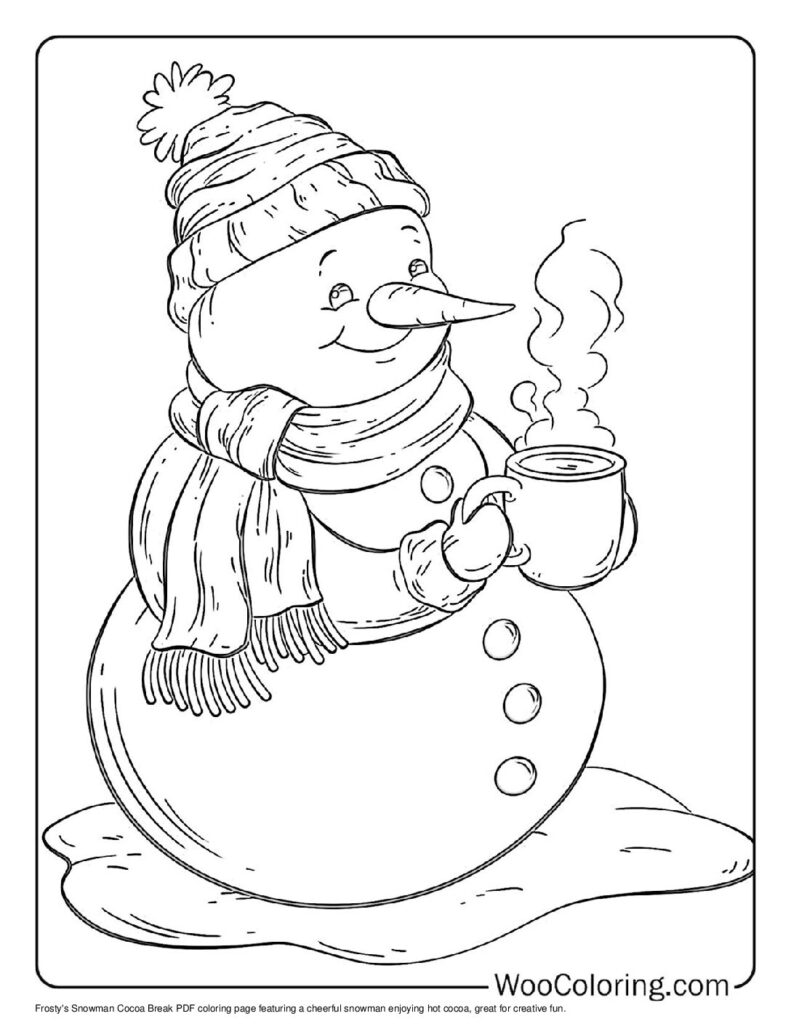 100  Snowman coloring pages  Free PDF To Print  - 82