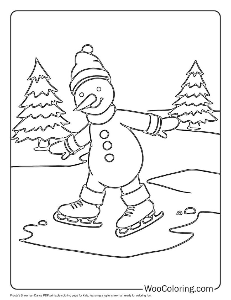 100  Snowman coloring pages  Free PDF To Print  - 1