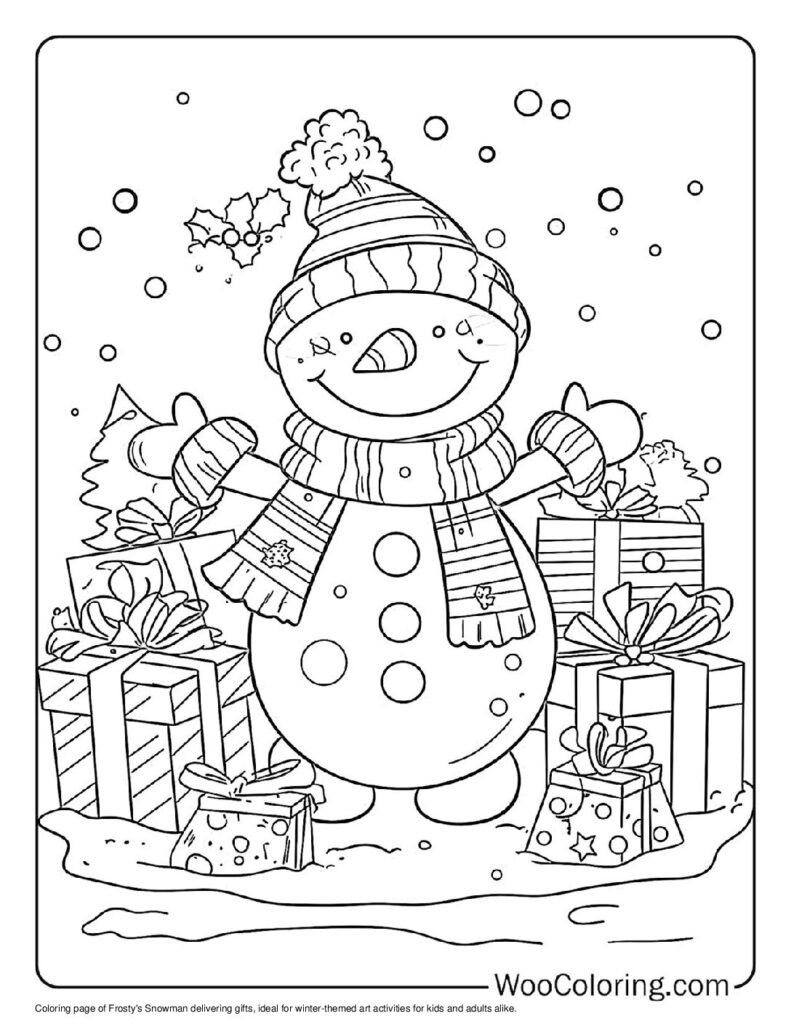 100  Snowman coloring pages  Free PDF To Print  - 40