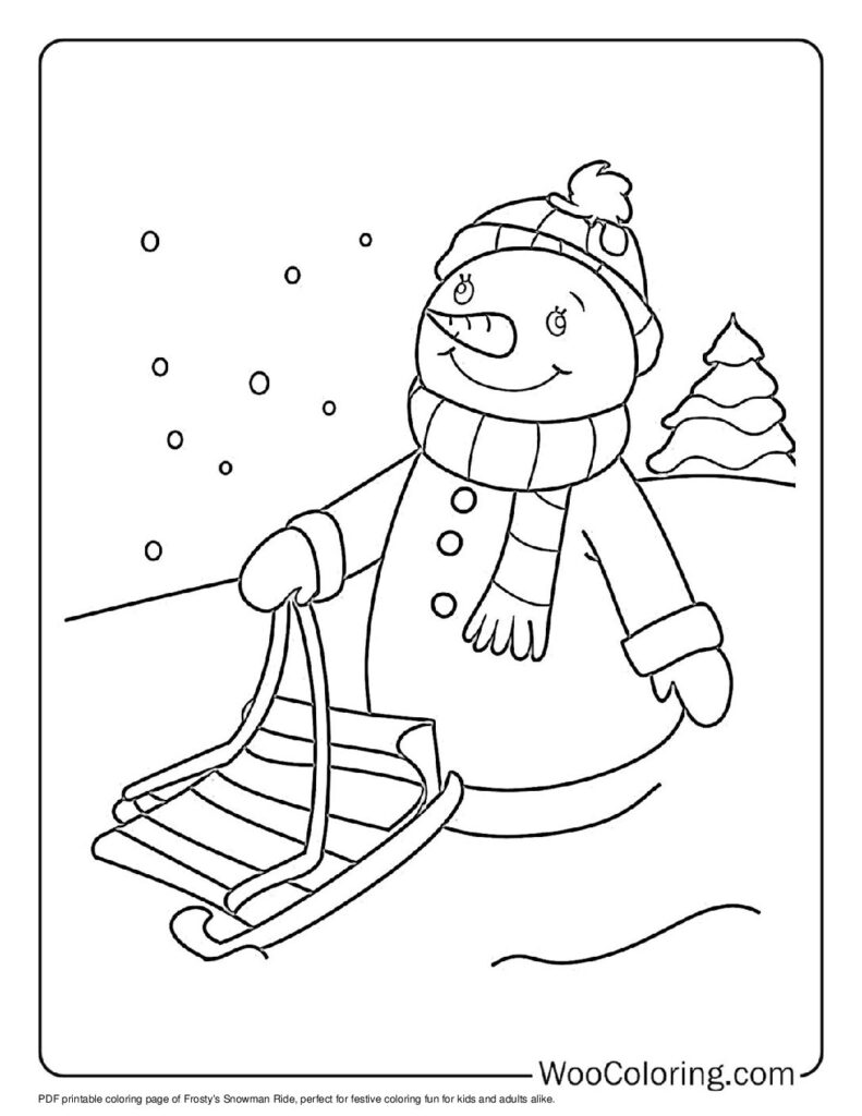 100  Snowman coloring pages  Free PDF To Print  - 46