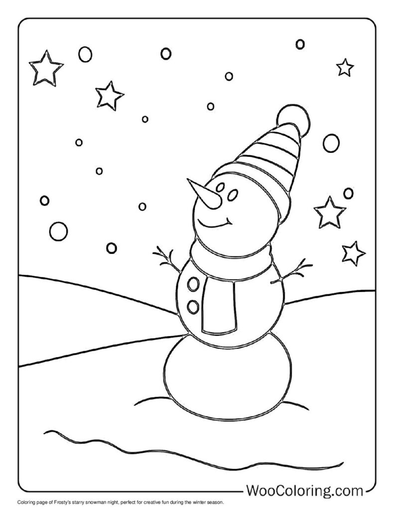 100  Snowman coloring pages  Free PDF To Print  - 34