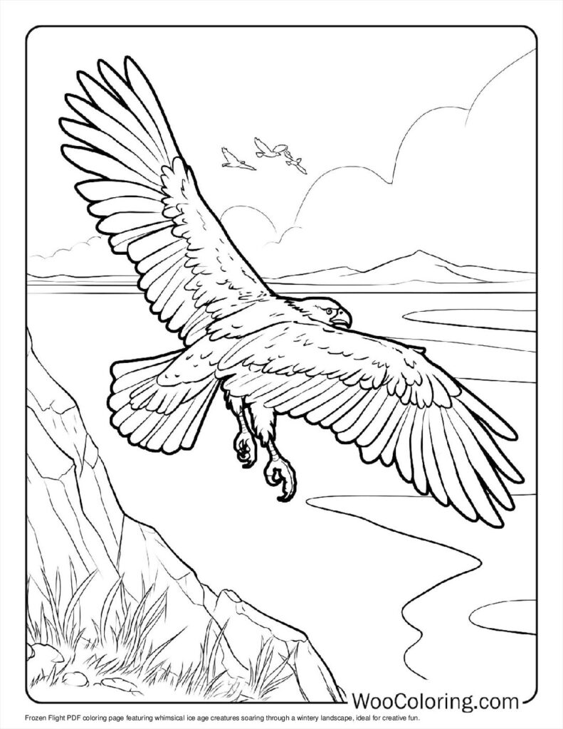 Frozen Flight Coloring Sheet