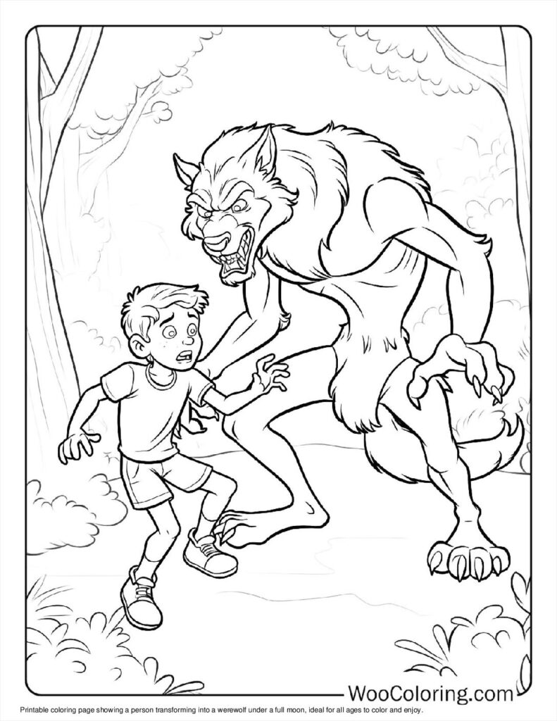 100  Werewolf coloring pages  Free PDF To Print  - 29