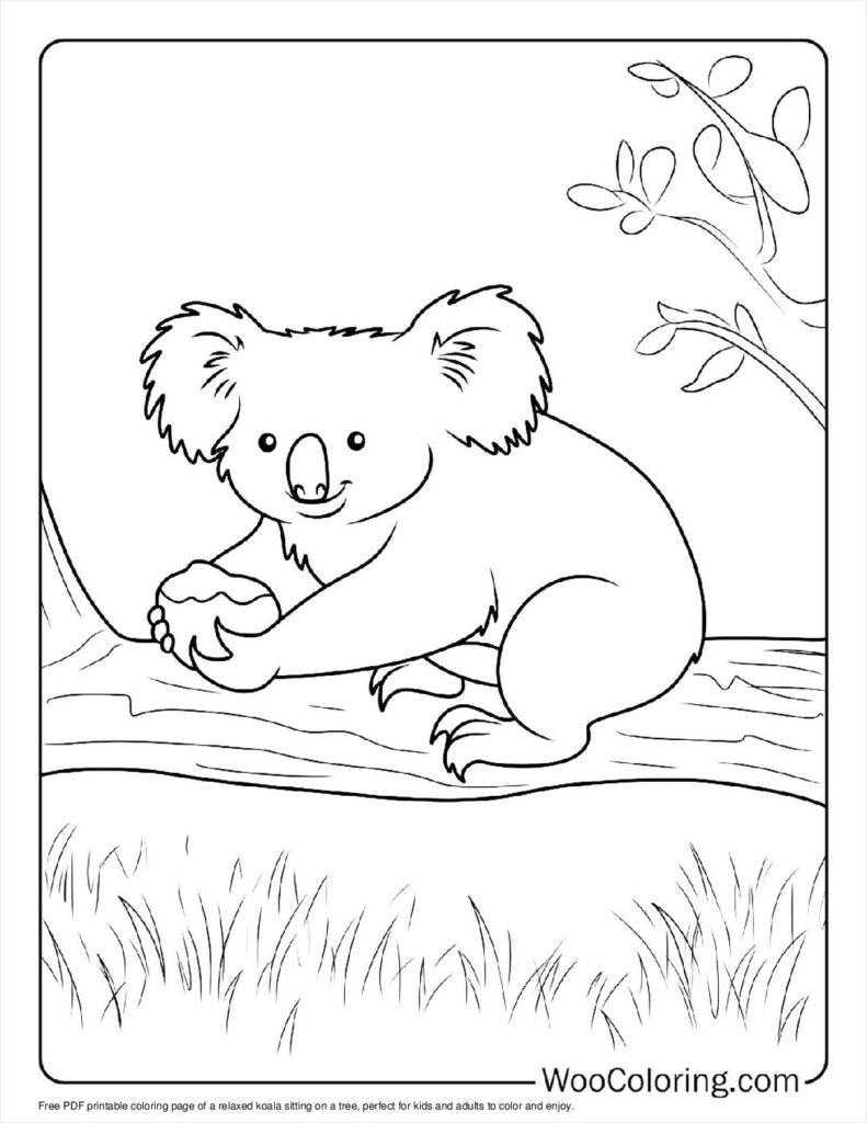 100  Koala coloring pages  Free PDF To Print  - 31