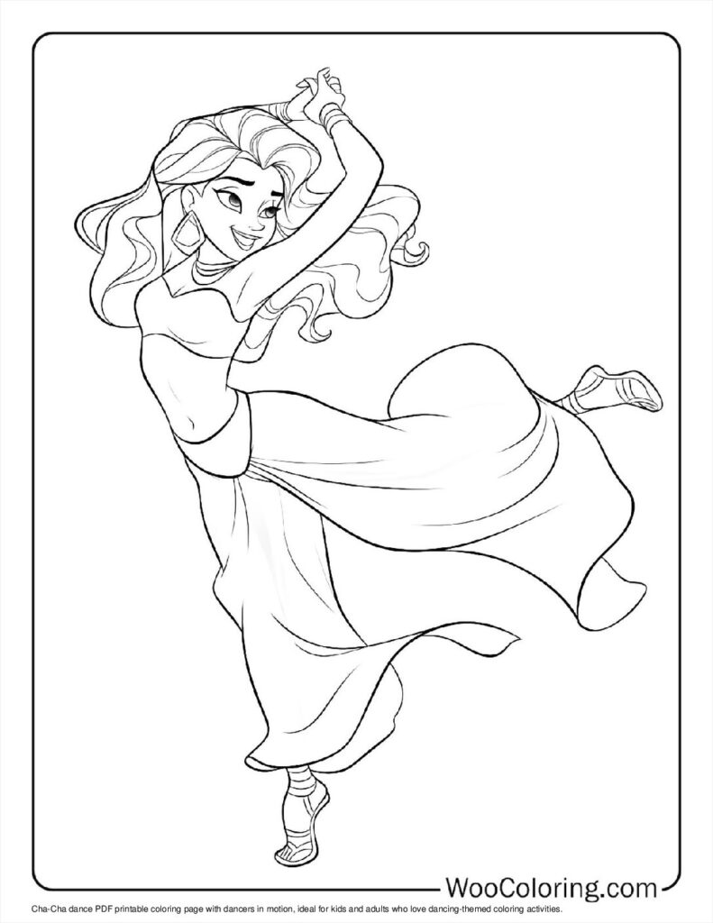 100  Dancing coloring pages  Free PDF To Print  - 38