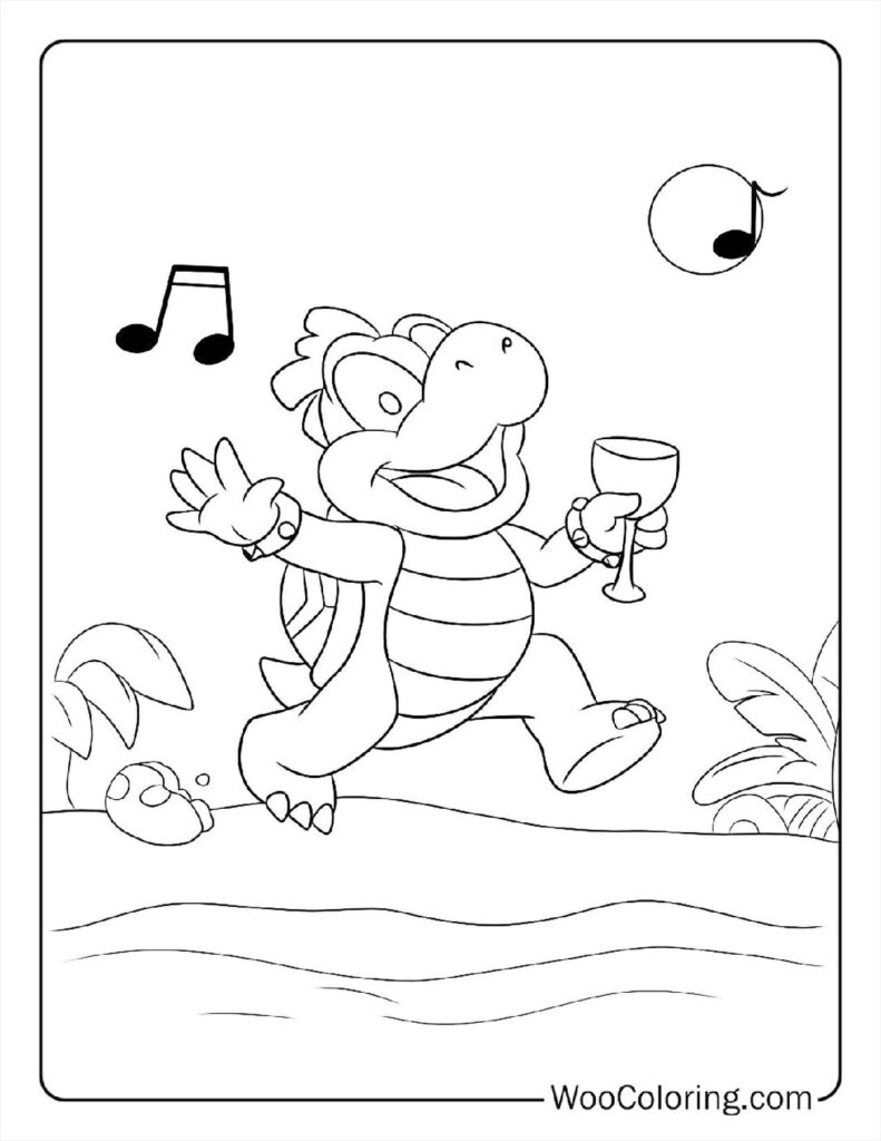 Fun-Loving Troopa Coloring Page For Kids
