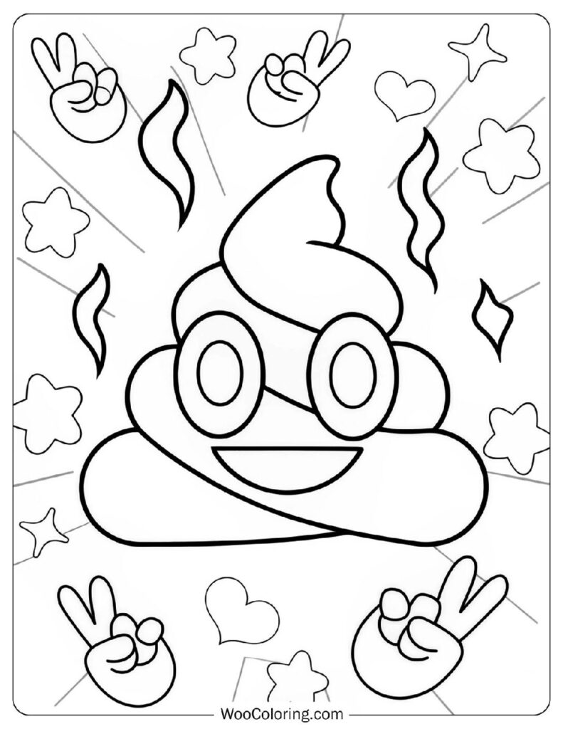 40 Emoji Coloring Pages  Free PDF To Print  - 95