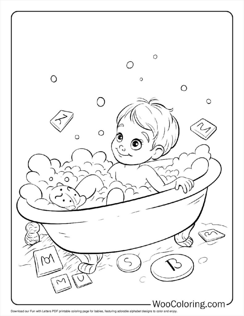 100  Baby coloring pages  Free PDF To Print  - 30