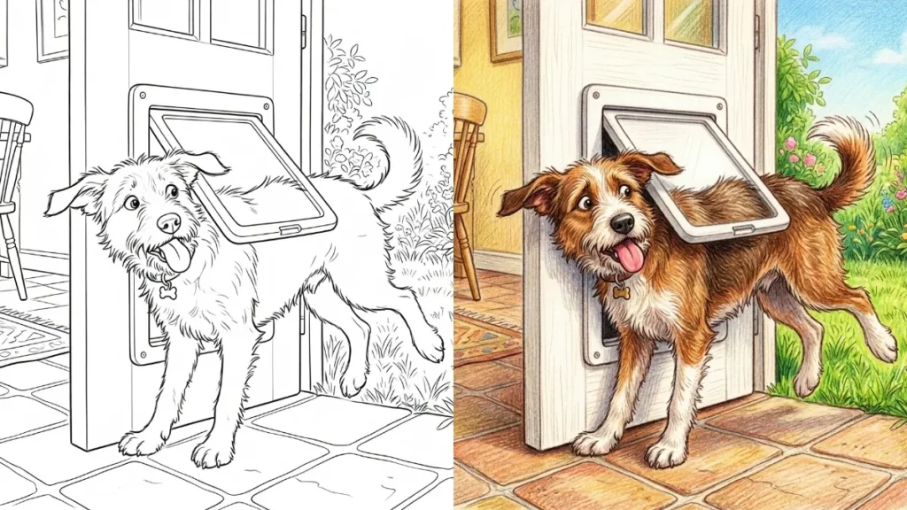 Funny Dog Coloring Pages