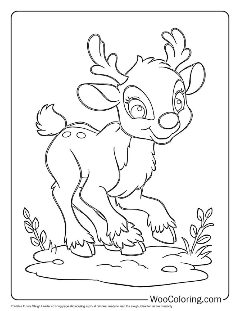 100  Rudolph coloring pages  Free PDF To Print  - 17
