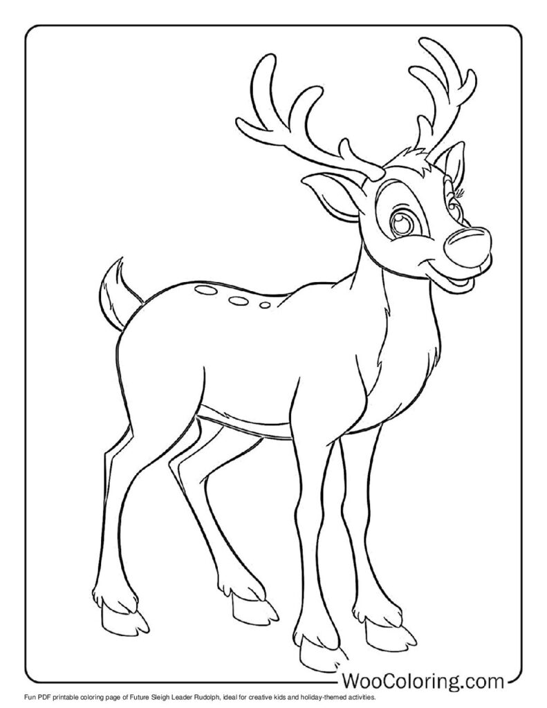 100  Reindeer coloring pages  Free PDF To Print  - 97