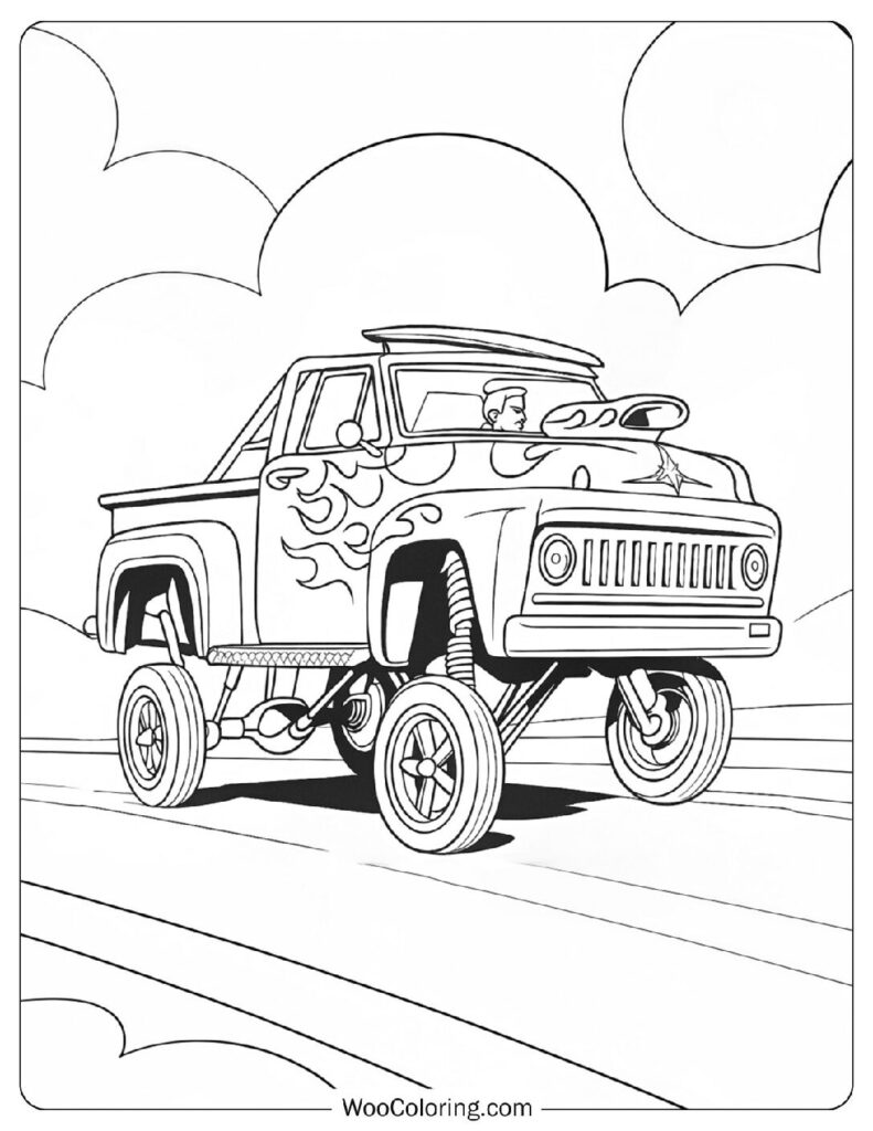 GTA Lowrider Easy Coloring Sheet