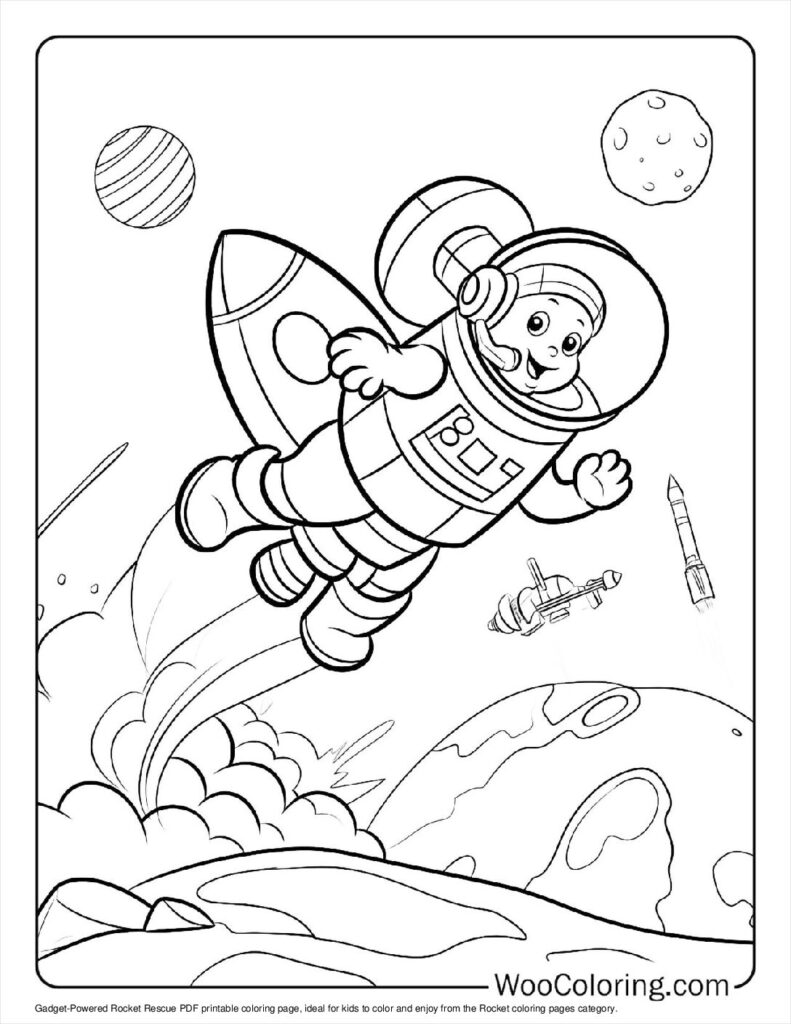 100  Rocket coloring pages  Free PDF To Print  - 55