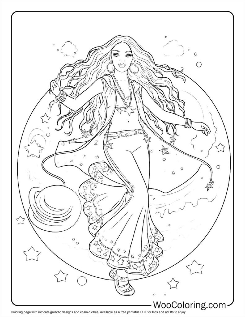 100  Hippie coloring pages  Free PDF To Print  - 16