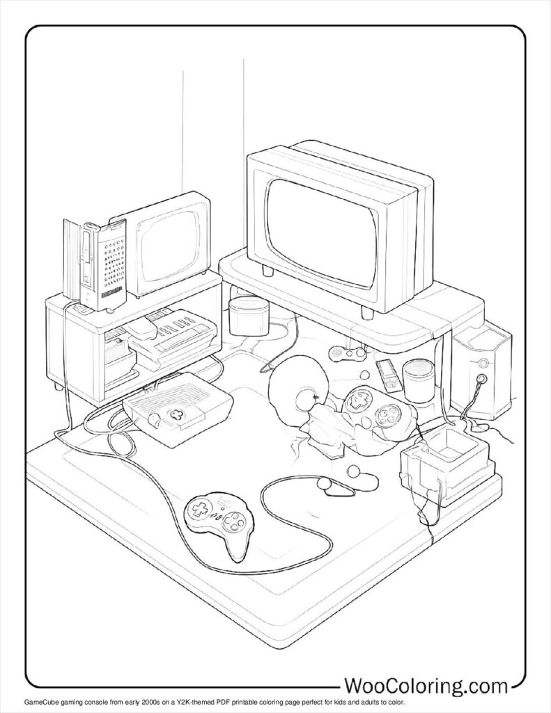 100  Y2K coloring pages  Free PDF To Print  - 50