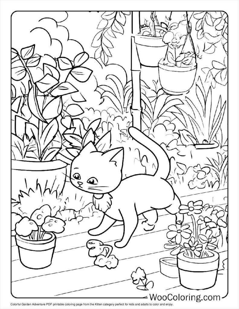 100  Kitten coloring pages  Free PDF To Print  - 99