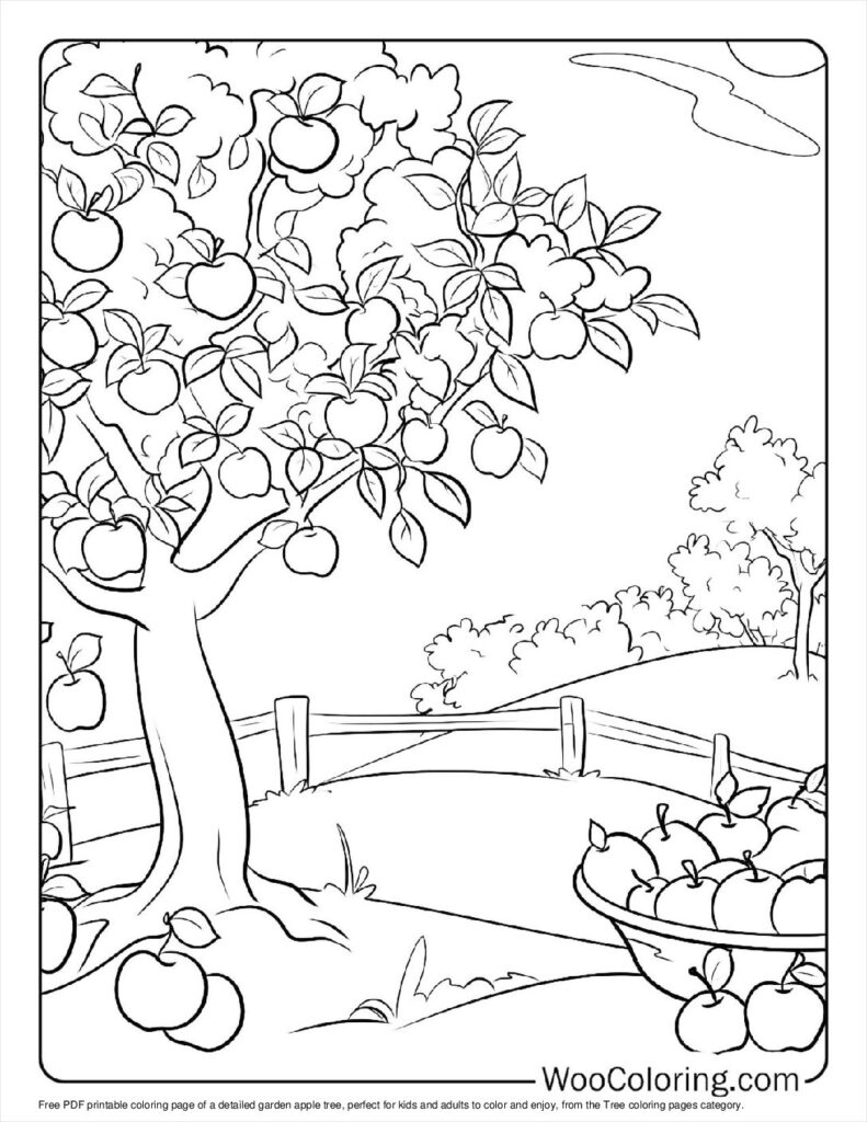 100  Tree coloring pages  Free PDF To Print  - 84