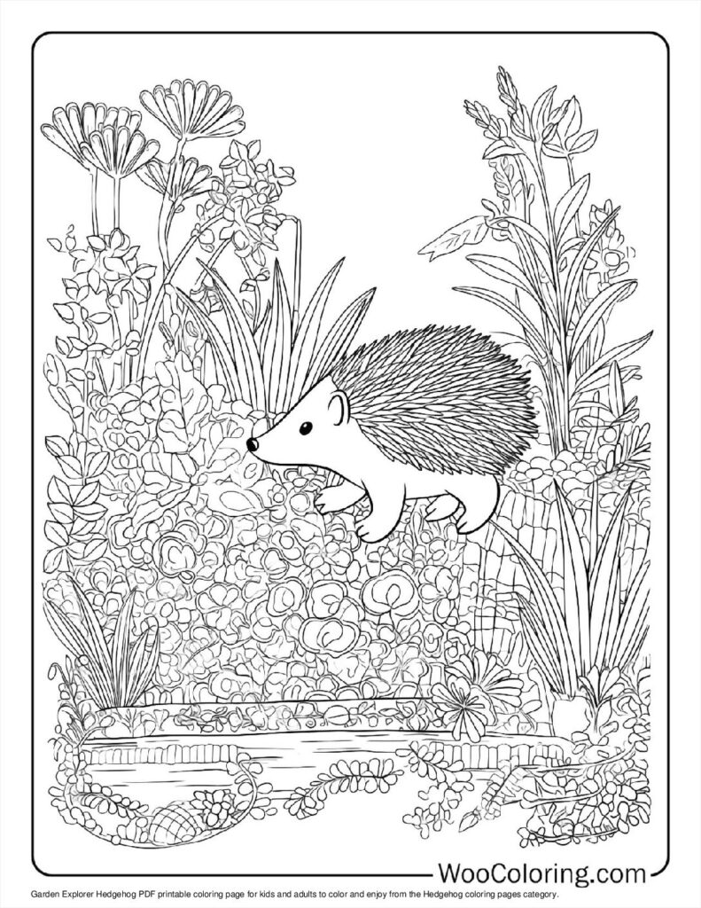 100  Hedgehog coloring pages  Free PDF To Print  - 87
