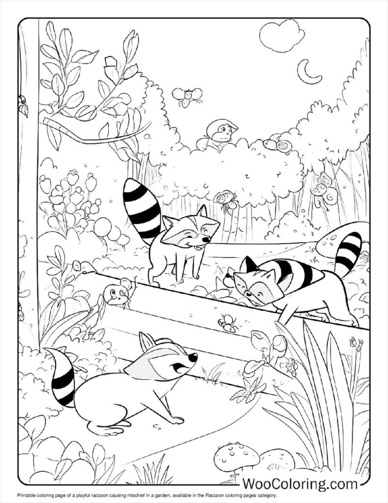 100  Raccoon coloring pages  Free PDF To Print  - 61